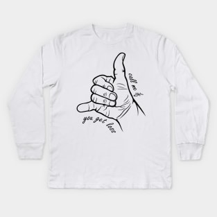 Typographic print / Call Me If You Get Loss - 16721832 Kids Long Sleeve T-Shirt